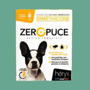 Pipettes Zéro puce diméthicone Héry chiots et chiens (1-25kg)