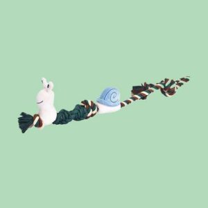 Jouet corde et peluche escargot Doogy, Taille 95 cm, grands chiens