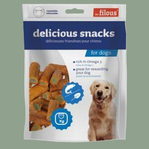 Friandises "Delicious snacks" les Filous 100gr, roulés saumon épinards