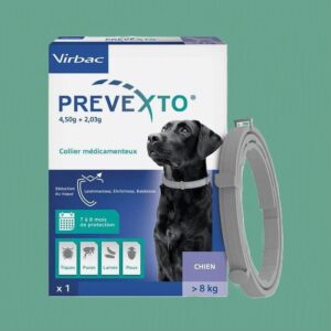 Collier antiparasitaire Prevexto par Virbac (chien à partir de 8kg)